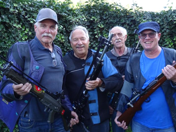 Gruppe Erlenholz: Bruno Kellenberger, Paul Hüttenmoser, Hampi Steiner und Roman Camenisch.